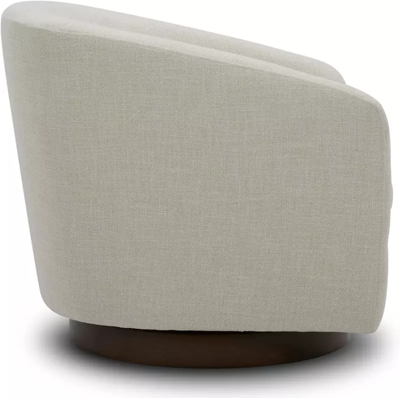 Swivel Accent Chair Armchair, Round Barrel Chair in Fabric for Living Room Bedroom, Durability
