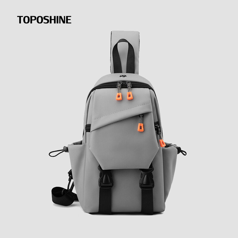 Toposhine versione coreana Chest Pack per borsa da viaggio portatile da viaggio da uomo borsa a tracolla per sport all'aria aperta piccola antifurto avanzata