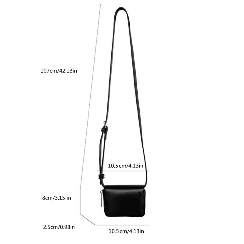 Large Capacity Leather Crossbody Bag Shoulder Bags for Women Girl Cellphone Bag