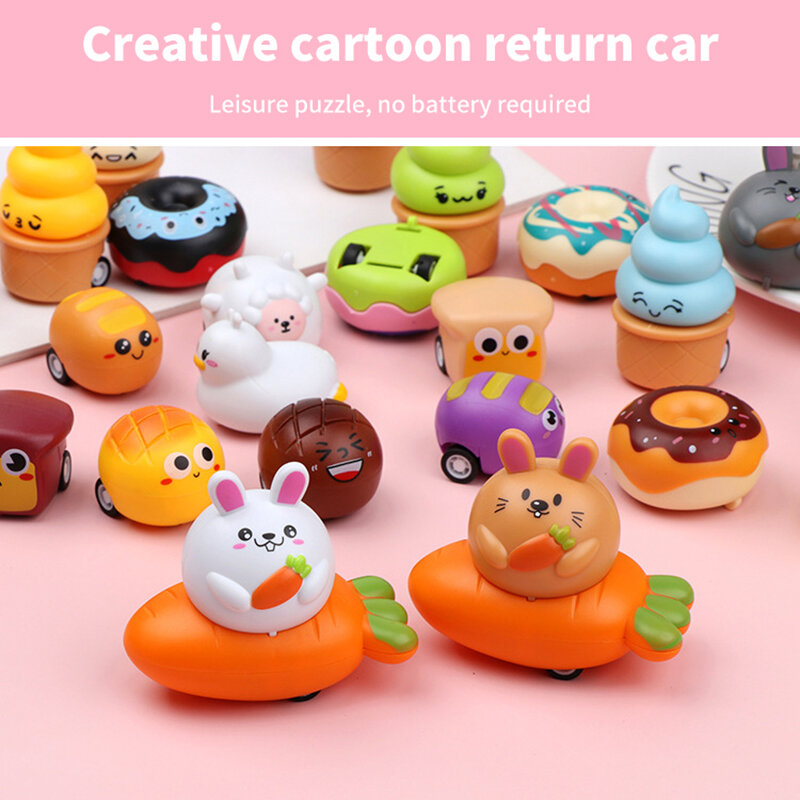 5Pc Cute Carrot Rabbit Pull Back Cars Toys Shower Party Favors Party Souvenir Fillers