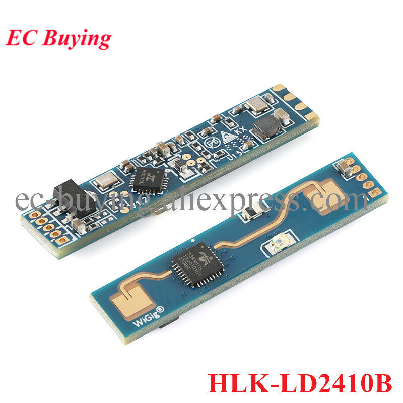 HLK-LD2410B FMCW 스마트 인간 존재 상태 감지 레이더 심박수 감지 센서 모듈, 고감도 듀폰 케이블, 24G