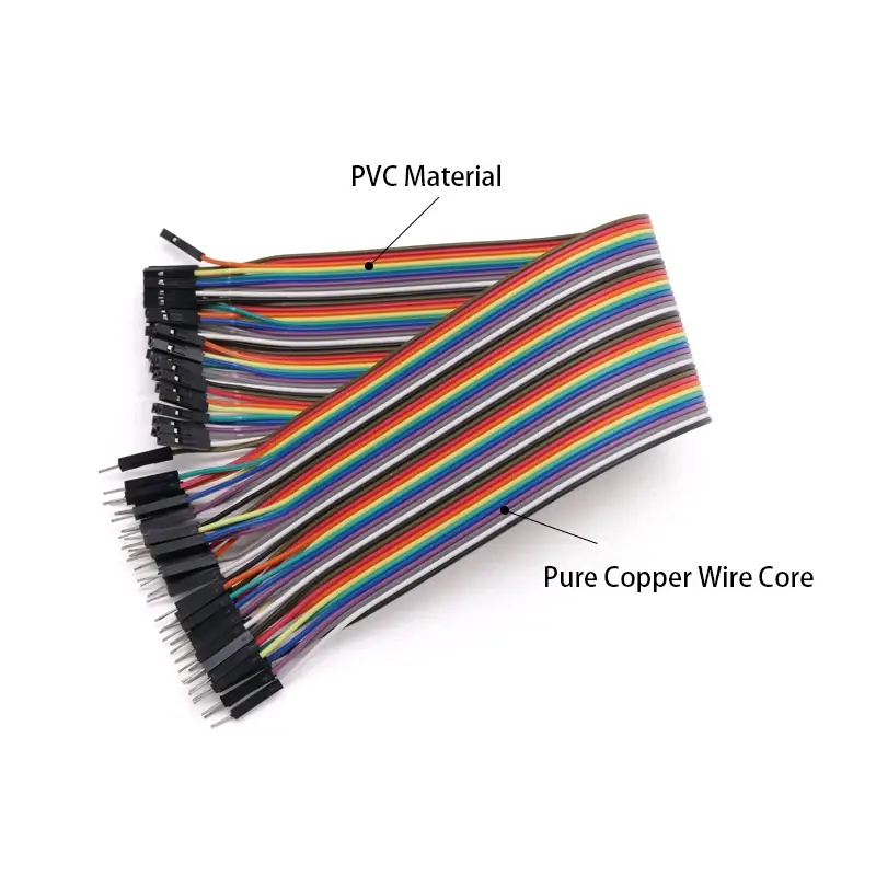 40Pin kabel mostkujący szpilki z męskiego na męskie żeński do żeńskiego zestaw kabli DIY elektronów linii 2.54mm dla PCB Arduino 10cm 21cm 30cm 40cm