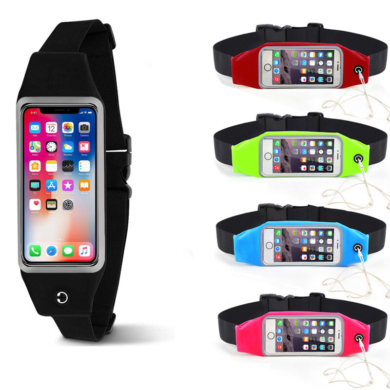 Outdoor Running Waist Bag Waterproof Mobile Phone Holder Belt Jogging Pack Bag Gym Fitness Touch Screen Bag Sport Accessories
