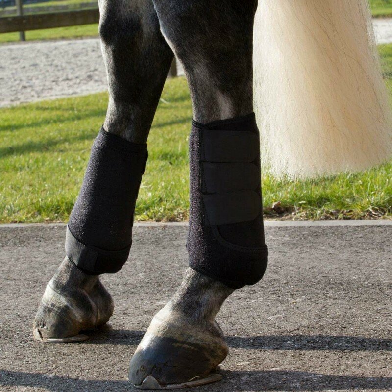 Pelindung kaki kuda membungkus 4x pelindung kaki kuda perlindungan kaki berkuda gigi depan Neoprene Aksesori pelindung untuk kaki sepatu bot