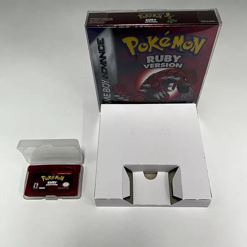 Pokemon Serie Gba Game Cartridge In Doos Smaragd/Robijn/Firered/Leafgreen/Saffier Geen Handleiding
