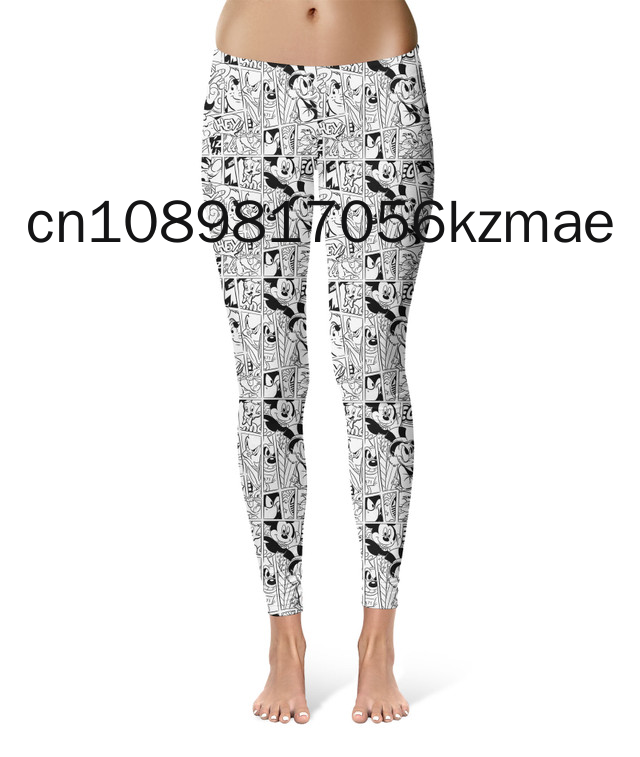 New Sexy Mickey Mouse Prints Girls Elastic Fitness Gym Sport Workout Leggings Women Yoga Pants Dropshipping