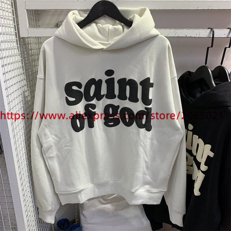 Vintage CPFM Saint Of God Hoodie Men Women Puff Print Sweatshirts Oversize Pullovers Hooded