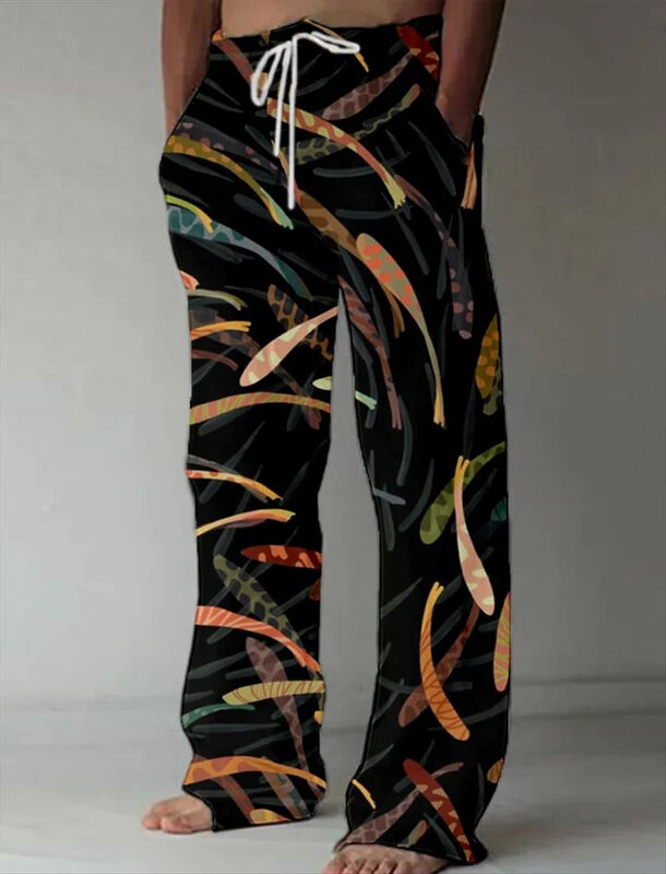 Pantaloni dritti comodi giapponesi da uomo sottili nuovi di inchiostro da uomo estivi alla moda e comodi pantaloni sottili da uomo a righe vendita calda