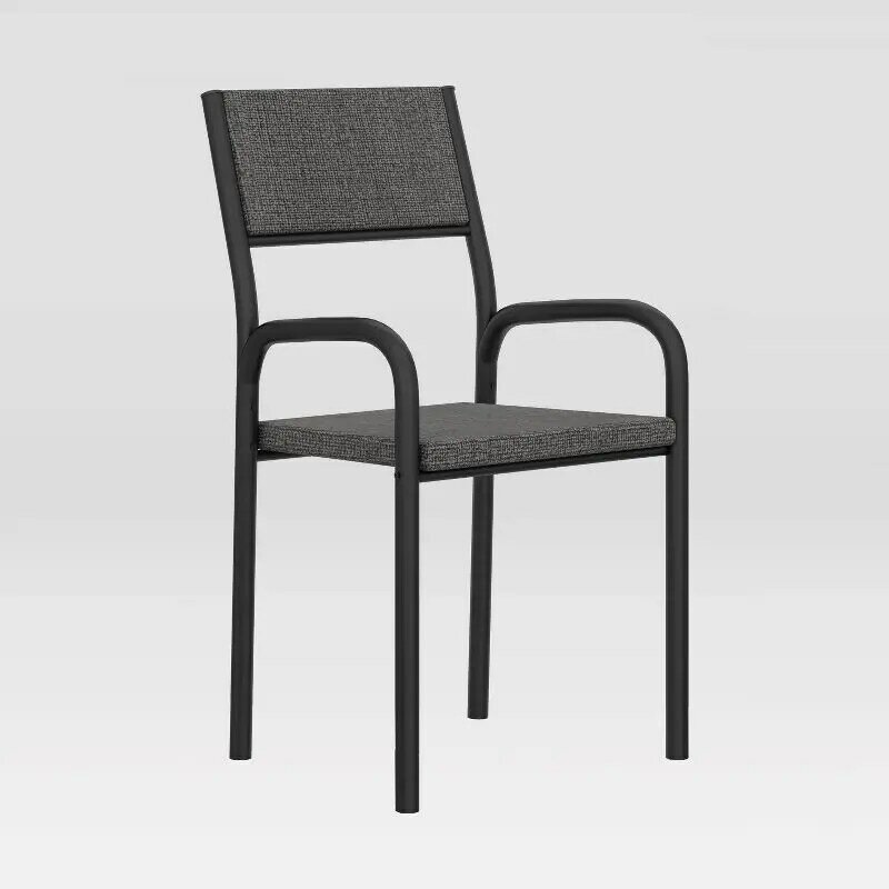 Krzesło do odwiedzania w biurze z czarnej metalowej ramie dla gości