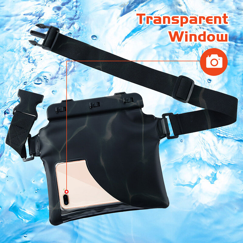 Sacos de natação impermeáveis Bolsa para telefone de cintura Bolsa seca Armazenamento de brinquedos de praia Bolsa de ombro Ginásio Acessórios XA200L