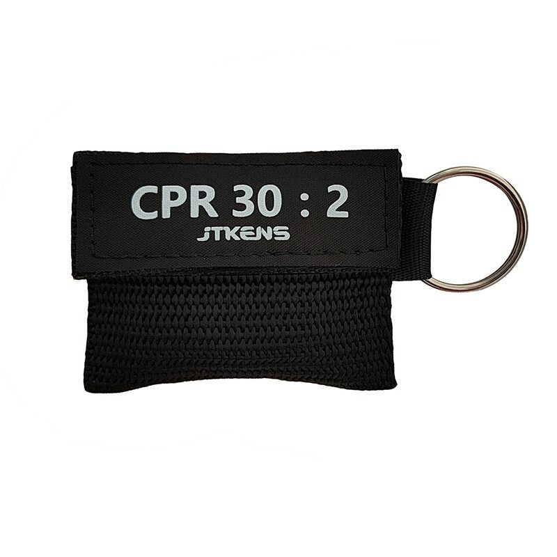 1 buah masker darurat CPR Resuscitator, masker Respirator satu arah katup, rantai kunci Kit pertolongan pertama