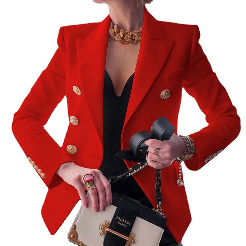 2022 Explosionen Damen anzüge schlanke einfarbige Mode Freizeit anzug Jacke