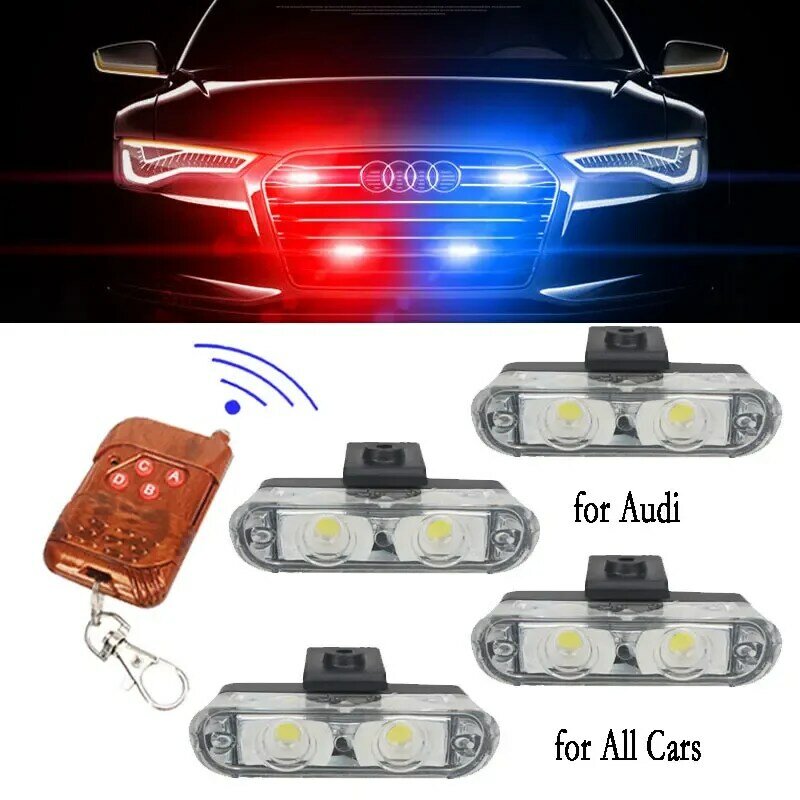 police lights for car Fso Truck Stroboscopes Strobe light auto Grille flash Ambulance Wireless Remote flasher Motorcycle Truck