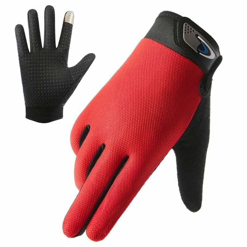 Guanti da uomo Full Finger Touch Screen guanti antiscivolo in Silicone di seta di ghiaccio traspirante sport all'aria aperta pesca ciclismo guanti da guida