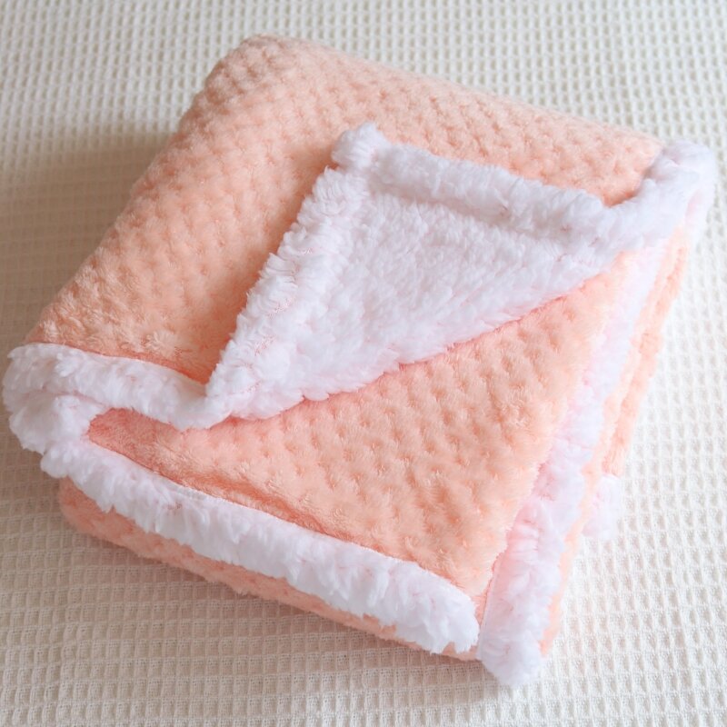 Baby Blankets New Thicken Double Layer Cartoon Fleece Infant Swaddle Bebe Envelope Stroller Wrap Newborn Baby Bedding Blanket