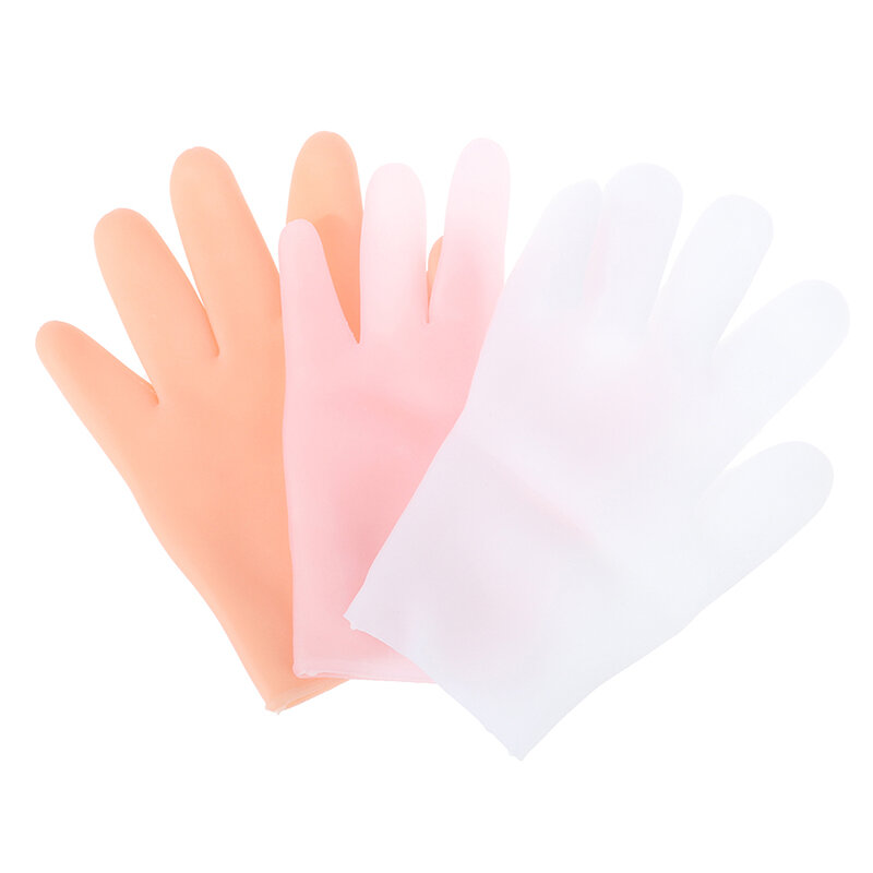 Sarung tangan perawatan kaki dan tangan, 1 pasang kaus kaki Gel silikon Pelembab pelindung Tangan Anti retak Spa Penggunaan rumah