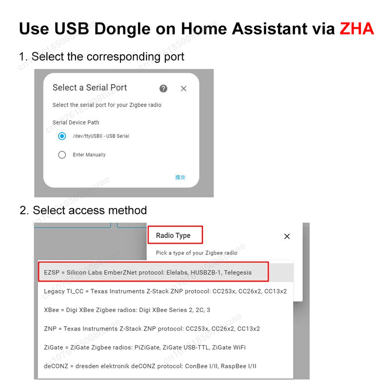 Klucz USB inteligentnej bramy ZigBee, moduł Chip USB z bramą antena PCB inteligentnego domu i ZB-GW04, współpracuj z asystentem domowym ZHA Z2M
