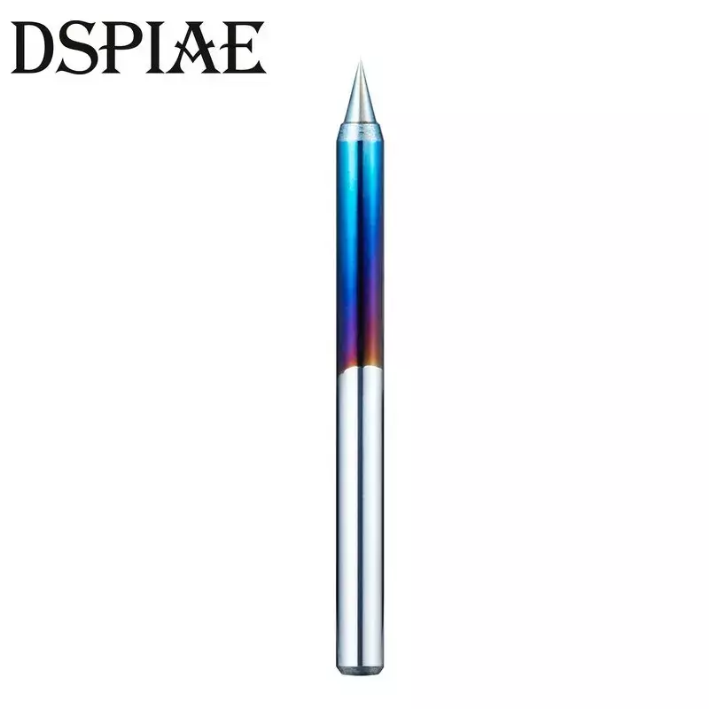 DSPIAE KB-S Tungsten Steel Titanium Plating Carving Needle Hobby Accessory 3.175mm Shank for Military Hobby Model DIY
