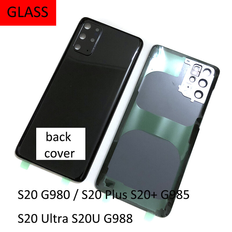 Reemplazo de vidrio trasero para Samsung Galaxy S20 G980 S20 Plus S20 + G985 S20 Ultra S20U G988, cubierta de batería, carcasa de puerta trasera