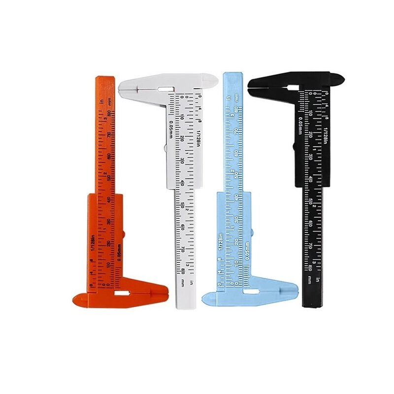 0-80mm Kunststoff-Schiebe-Messschieber Messwerk zeug Waage Lineal Mikrometer für Schmuck messung Prüfung Handwerkzeuge