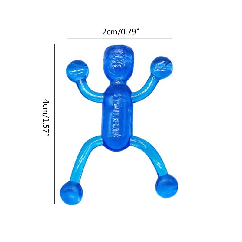 Sticky Little Man Spoof Toy Hand Stretchy Stick Wall Toy Kids Indoor Throwing Prank Toy Anxiety Relief Fidget for Autism