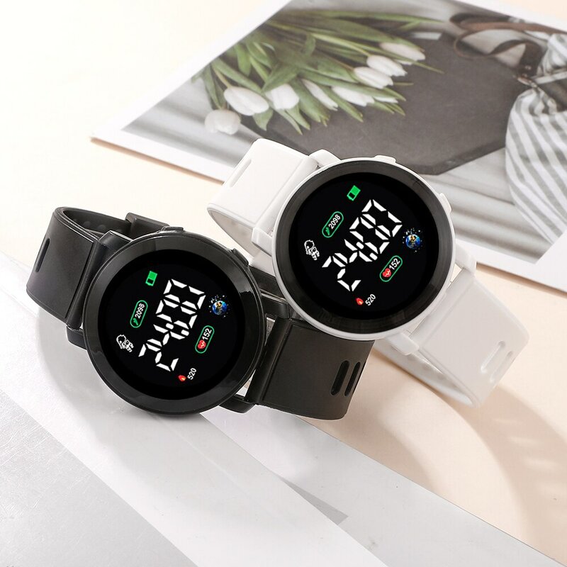 Couple Watches LED Digital Watch for Men Women Sports Army Military Silicone WatchElectronic Clock watch esrelojes  LEDDisplay