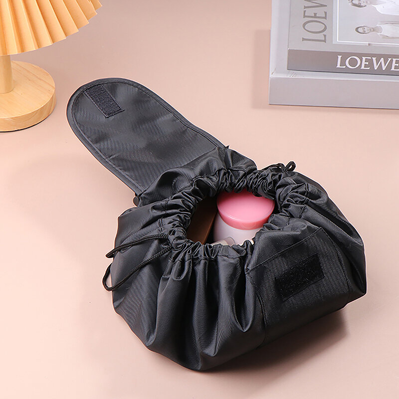 Women Drawstring Cosmetic Bag Organizer Travel Toiletry Storage Makeup Pouch Large Capacity Beauty Case Waterproof Pouch