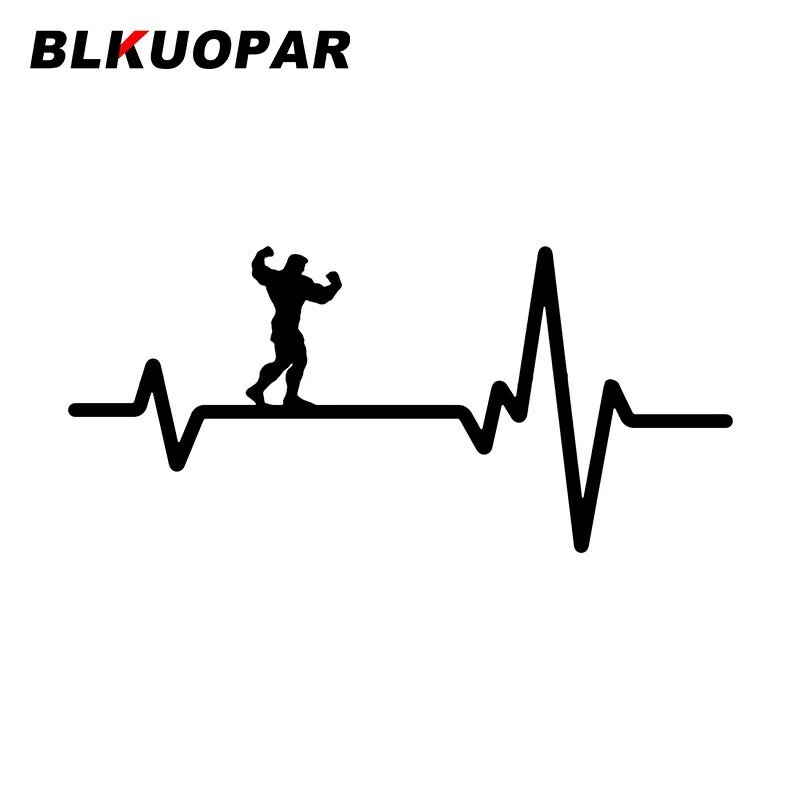 BLKUOPAR-ملصق كمال الاجسام المقاوم للخدش ، رجل اللياقة البدنية ، ملصقات السيارات ضربات القلب ، مقاومة للخدش ، قافلة ، حامي باب السيارة