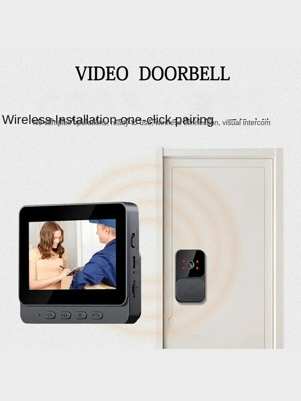 M10 Low consumption remote intercom 4.3-inch Peephole Door Viewer Doorbell Camera 120° large screen Wireless  smart doorbell