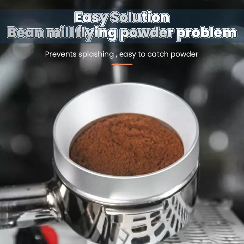 Anillo de dosificación de café Espresso magnético, embudo de dosificación de café Compatible con herramienta de café en polvo Espresso portafiltro, 51/53/58mm