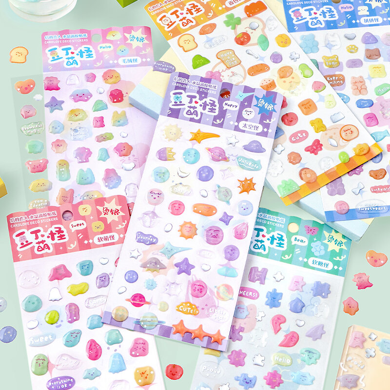 10 confezioni/lotto Douding Cute Monster series retro message dispensing sticker