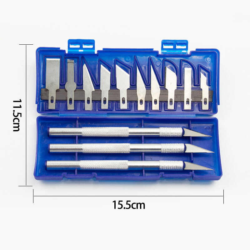 Set di coltelli da intaglio per incisione Kit di strumenti per coltelli da bisturi in acciaio ad alto tenore di carbonio coltello per penna in argilla polimerica artigianato strumenti di riparazione per taglierina da intaglio