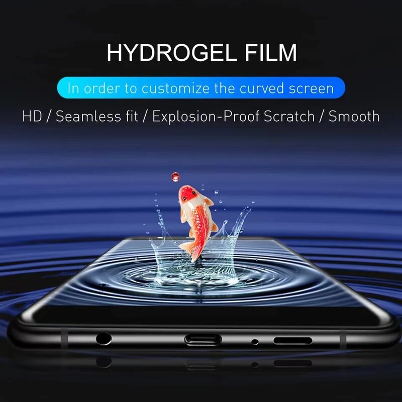 ฟิล์มไฮโดรเจลแบบนิ่ม9 IN1 A55 5G สำหรับ Samsung Galaxy A55 Samsun A54 A15 A14 A34 55แบบนิ่ม