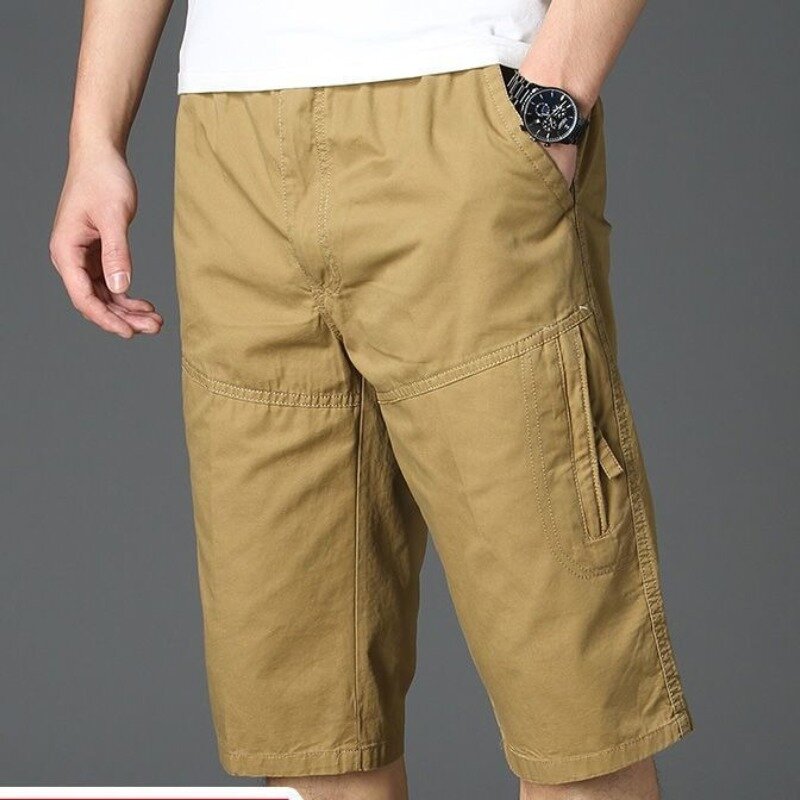Nowe spodenki robocze w stylu Vintage duża kieszeń letnie męskie luźne proste spodnie Harajuku moda Y2k ubrania męskie spodnie na co dzień