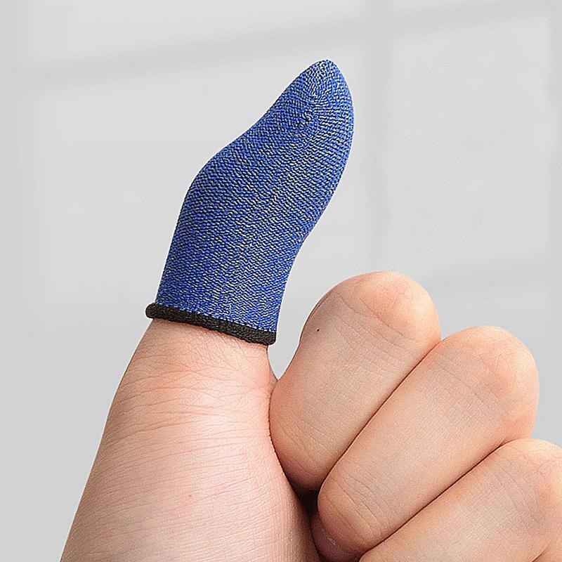 Mangas transpirables para los dedos, guantes antisudor para juegos móviles, cubiertas para los dedos, 2 piezas