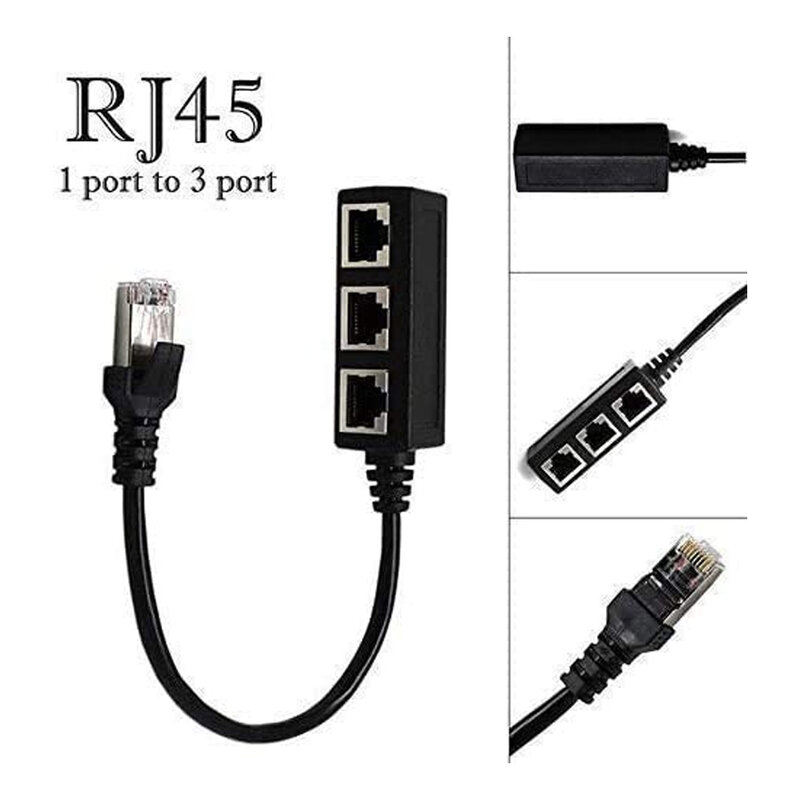 Kabel rozdzielacz sieciowy RJ45 1 męski do 3 żeński do Super Cat5 Cat5e Cat6 Cat7 złącze Adapter sieci Ethernet LAN