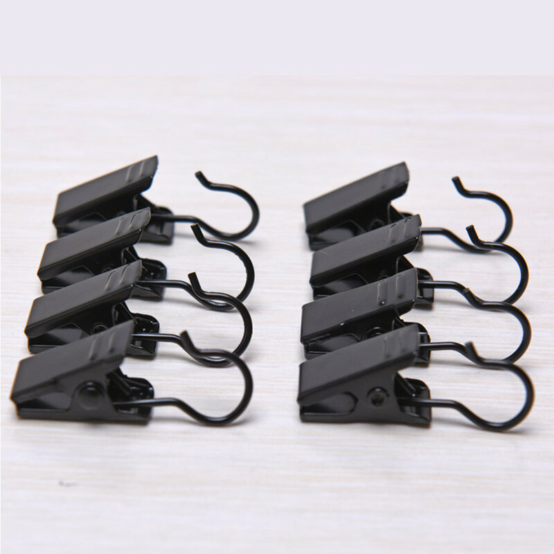 10/20PCS Sturdy and Durable Window Curtain Hook Clips Home Window Accessories Solid Iron Drapery Hook