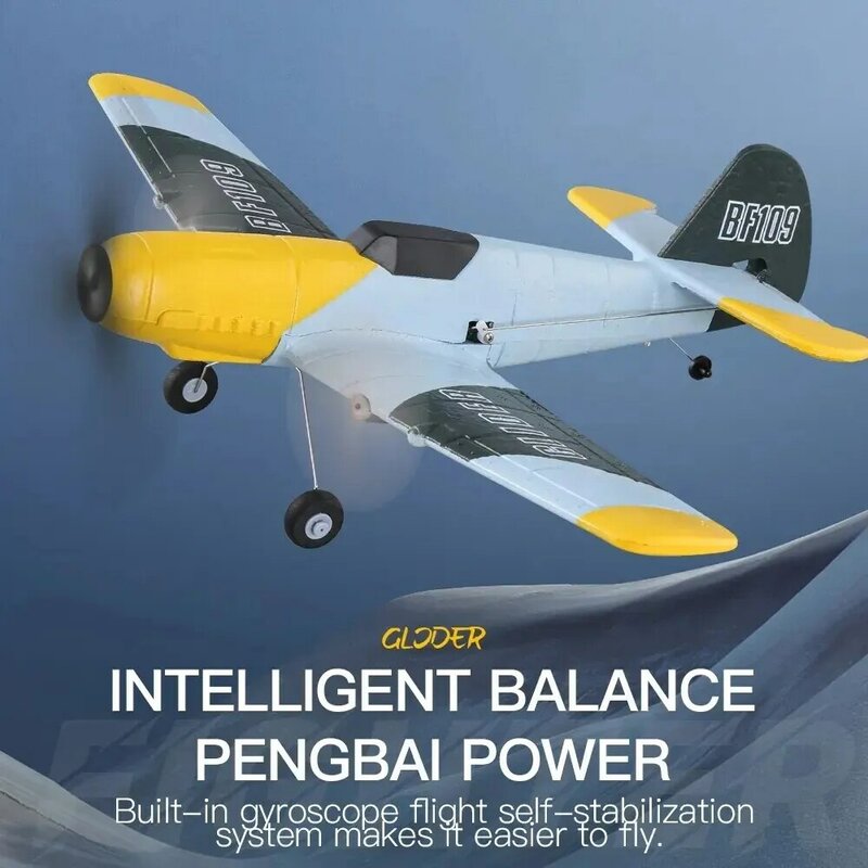 Controle remoto Fighter Plane, planador fixo Wingspan, exterior RTF Warbird Avião, Brinquedos Presentes, BF109, 2.4G, 3CH, EPP