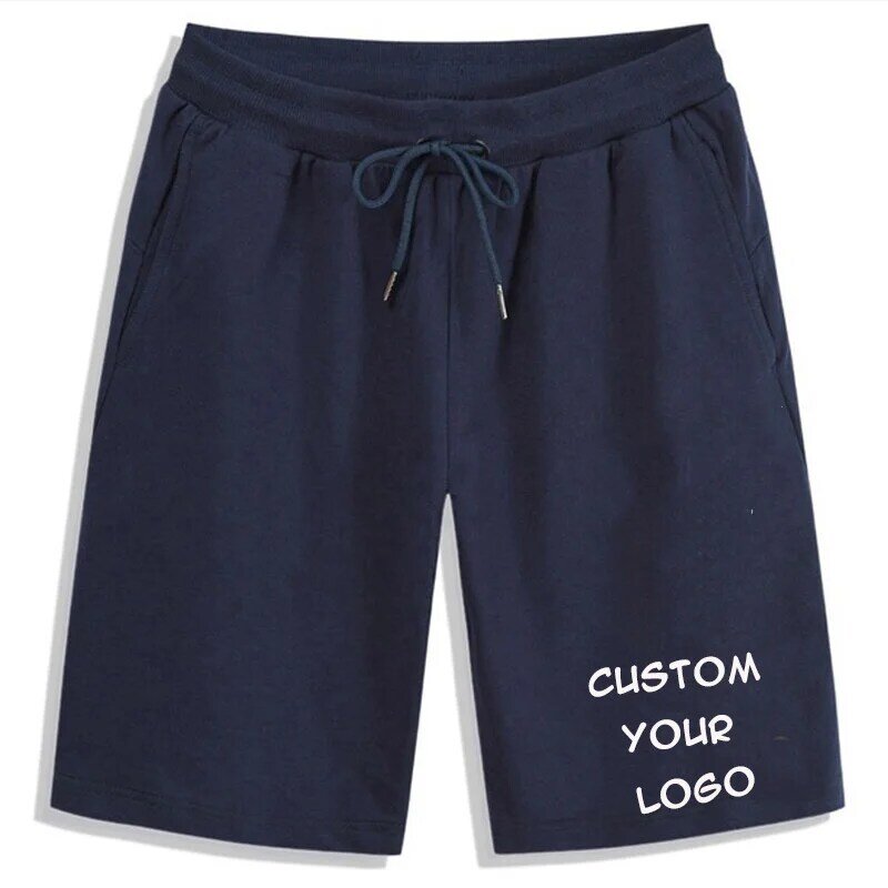 Calça curta esportiva slim fit masculina, calça casual de jogging, personalizada seu logotipo, nova