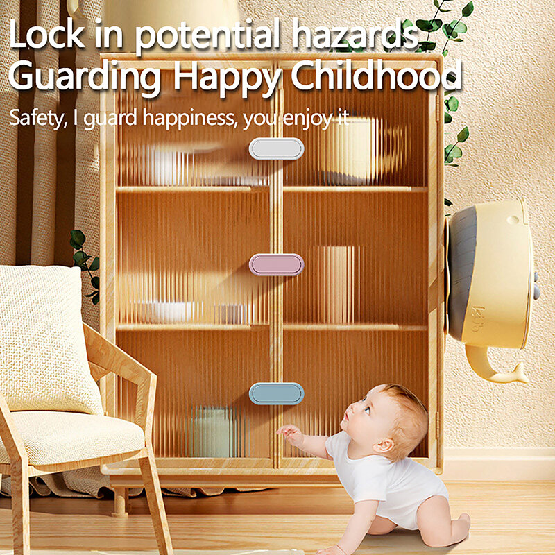 子供のための多目的安全ロック,赤ちゃんのためのドアと引き出しの保護,粘着ラッチ
