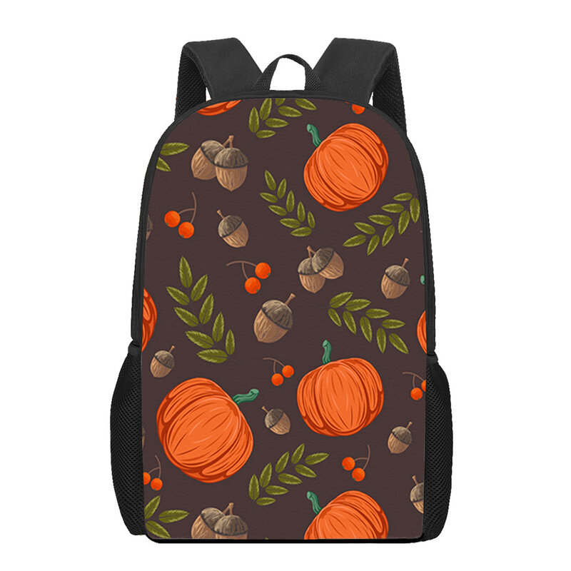 Tas punggung motif daun musim gugur, tas sekolah motif 3D, tas bahu ganda, tas ransel Laptop, tas piknik bepergian tahan air untuk pria wanita remaja