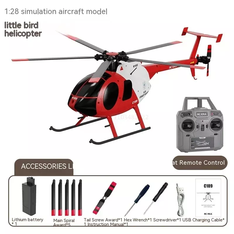 Elicottero aereo telecomandato elicottero reale C189 Dual Brushless quattro canali simulazione modello di aereo giocattolo per bambini