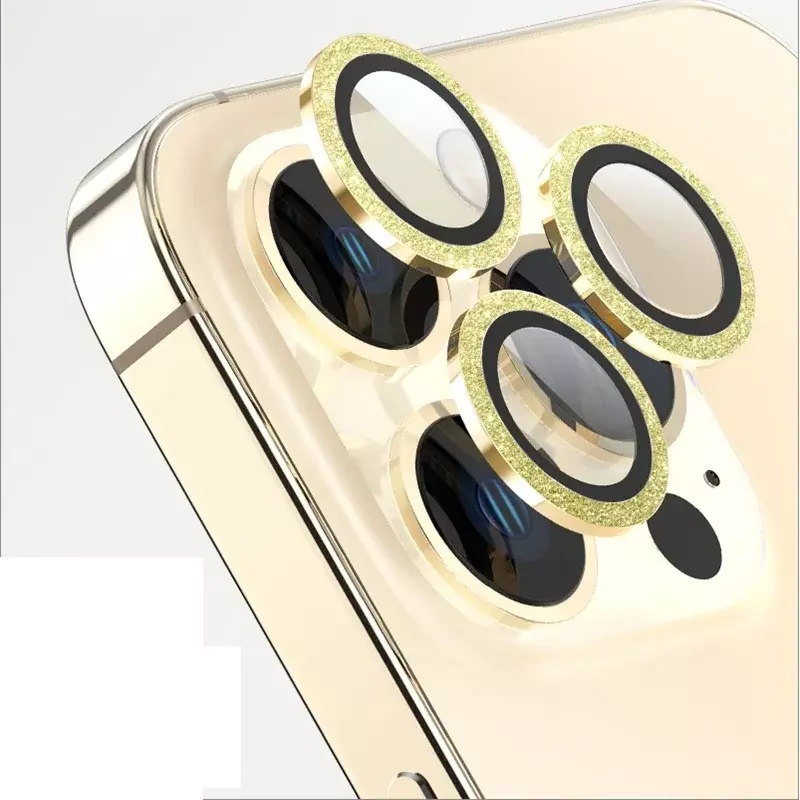 Verre protecteur d'anneau en métal pour iPhone, 11, 12, 13, 14, 15, Pro, Max, Protection d'objectif d'appareil photo, Film d'appareil photo