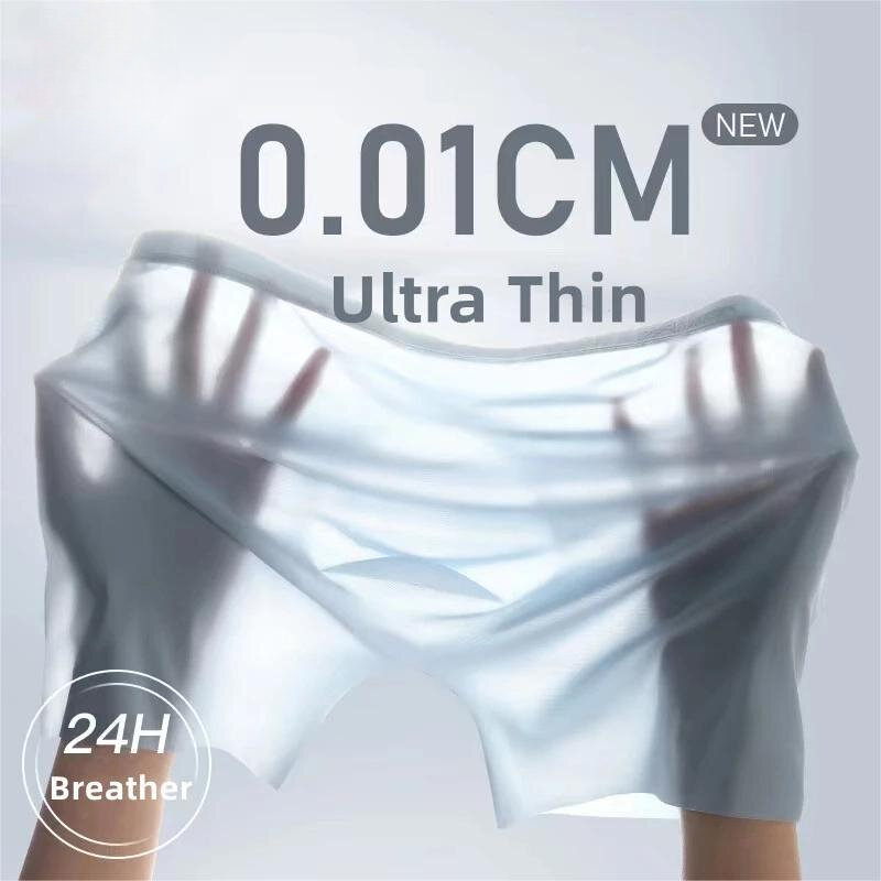 3Pcs Ultra-thin Breathable Men Underwear Summer Thin Lightt Men's Boxer Briefs Sexy Boxer Shorts Man Underpants Mens Boxer