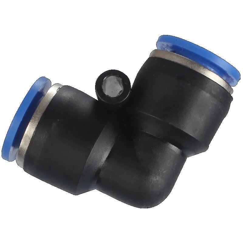 PV46810121416MM 1/4 Inch OD Hose Blue Black White Elbow Pipe Straight Push In Pneumatic Push To Connect Air Quick Fitting