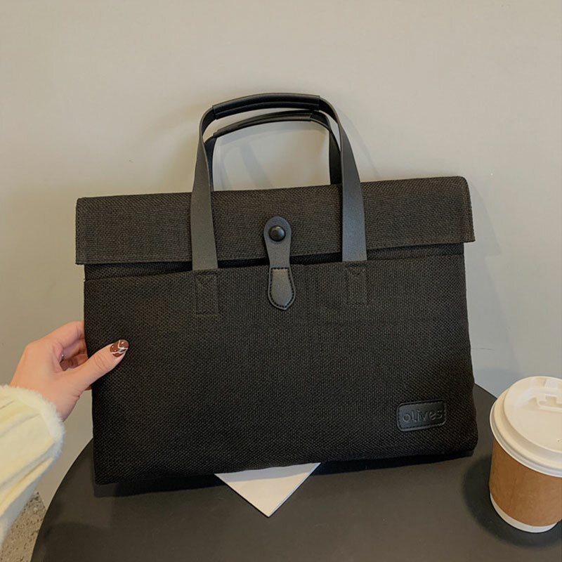 Unisex Casual teczka Canvas Versatiles zimowe damskie torebki o dużej pojemności biznesowa teczka na dokumenty prosta torba na laptopa