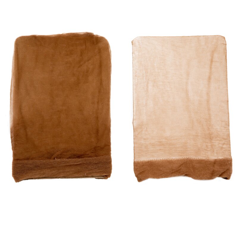 Gorro Invisible Hd para pelucas, 5 bolsas (10 piezas), elástico, marrón y marrón claro