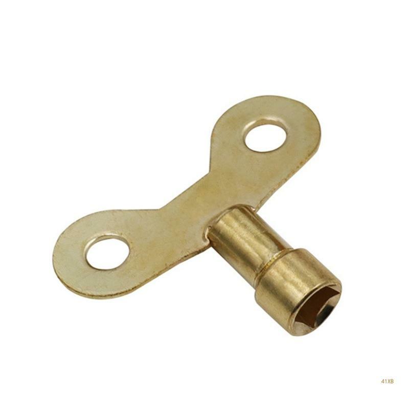 41XB Square Socket Brass Radiator Keys Plumbing Bleeding Key Solid Water Tap For Air Plumbing Tool Replacement