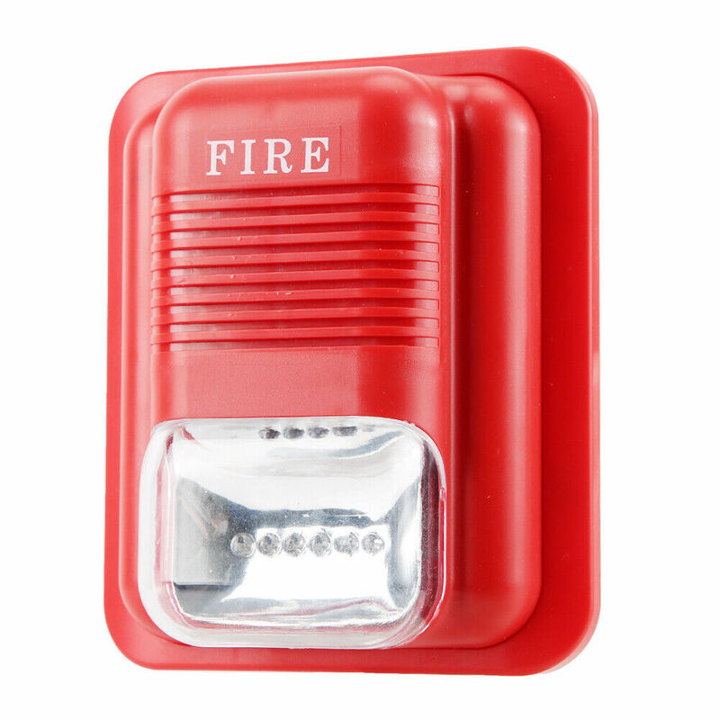 Kit de alerta de sirena estroboscópica de advertencia de alarma de protección contra incendios con sonido y luz DC12V/24V