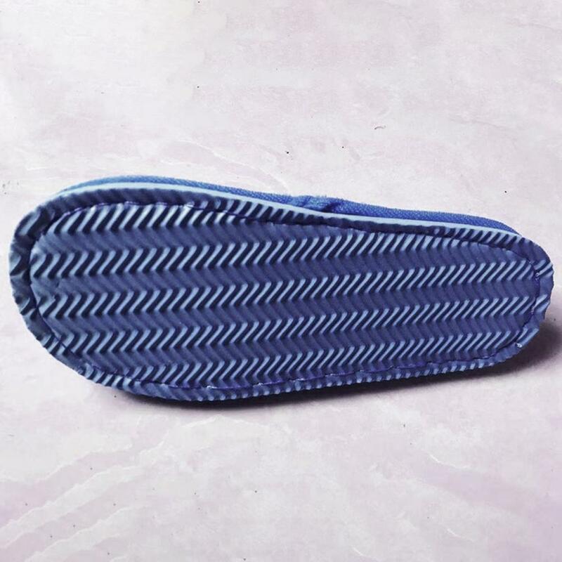 1 Pair Slippers Men Shoes Plush Solid Color Slip-on Soles Coldproof Flat Heel Couple Slides Fur Bedroom Shoes Floor Footwear